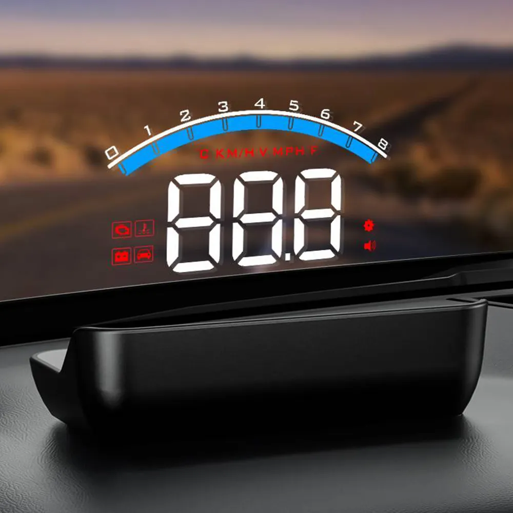2023 WiiYii OBD2 HUD Display auto carro eletrônico velocidade cabeça para cima display M6s auto eletrônico