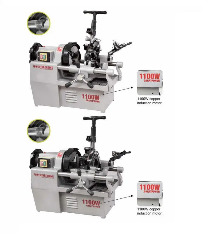Máquina enhebradora de tubos eléctricos (1/2 "-2"), cortador de roscado, troqueles NPT