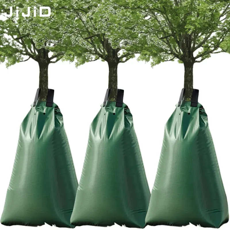JiJiD Sac d'irrigation goutte à goutte pour arbres en bâche en PVC, sac goutte à goutte d'eau à dégagement lent de taille supérieure de 100L pour les nouveaux arbres plantés