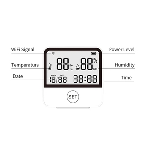 Tuya multifunción Digital LCD inalámbrico Wifi temperatura humedad Sensor para Smart Home - Product Image 3
