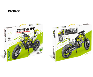 Educational <strong>Toys</strong> Creative Assembly Blocks High <strong>Restored</strong> Racing Off-road Motorcycle Construction Model DIY Building Blocks Set - Product Image 6