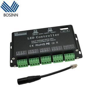 DMX 512 декодер цифровой дисплей драйвер затемнения 24CH RGBW светодиодный контроллер пульт дистанционного управления для ленты полосы света DC5V-24V канала