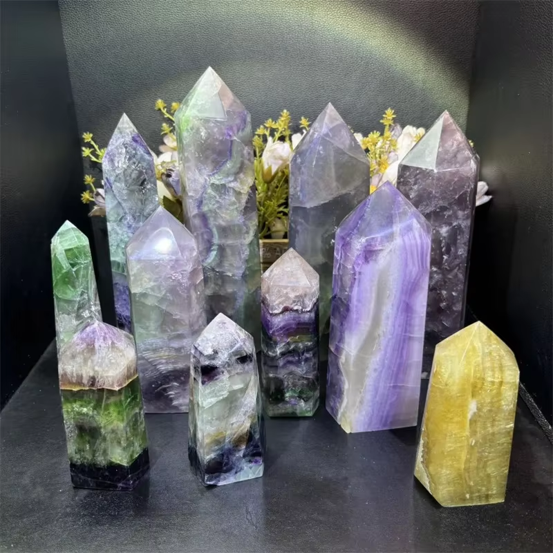color fluorite tower