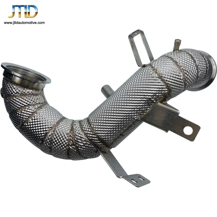 أداء JTLD لمرسيدس بنز A45 A45s W177 Cla45s C118/X118 Gla45s H247 Amg Downpipes العادم مع درع حراري