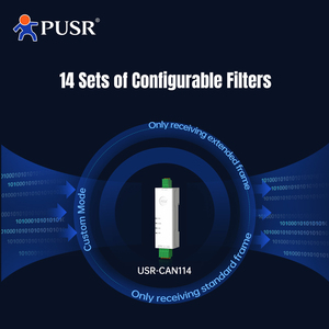 PUSR DIN导轨安装RS485 RS232到CAN转换器串行到CAN，双向数据通信USR-CAN114/112 - Product Image 6