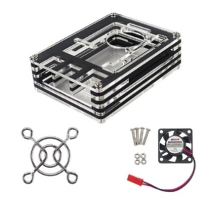 9 lớp Acrylic trường hợp đối với <span class=keywords><strong>Raspberry</strong></span> <span class=keywords><strong>Pi</strong></span> 4 mô hình B trong suốt với vỏ màu đen + quạt làm mát + bảo vệ bìa cho <span class=keywords><strong>Raspberry</strong></span> <span class=keywords><strong>Pi</strong></span> 4 4B - Product Image 6