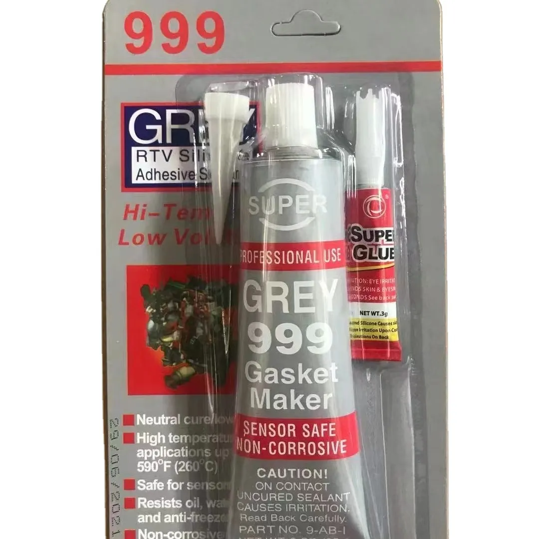 999 rosso ad alta temperatura resistenza al calore adesivo di buona qualità colorato adesivo silicone sigillanti per motore auto RTV guarnizione maker