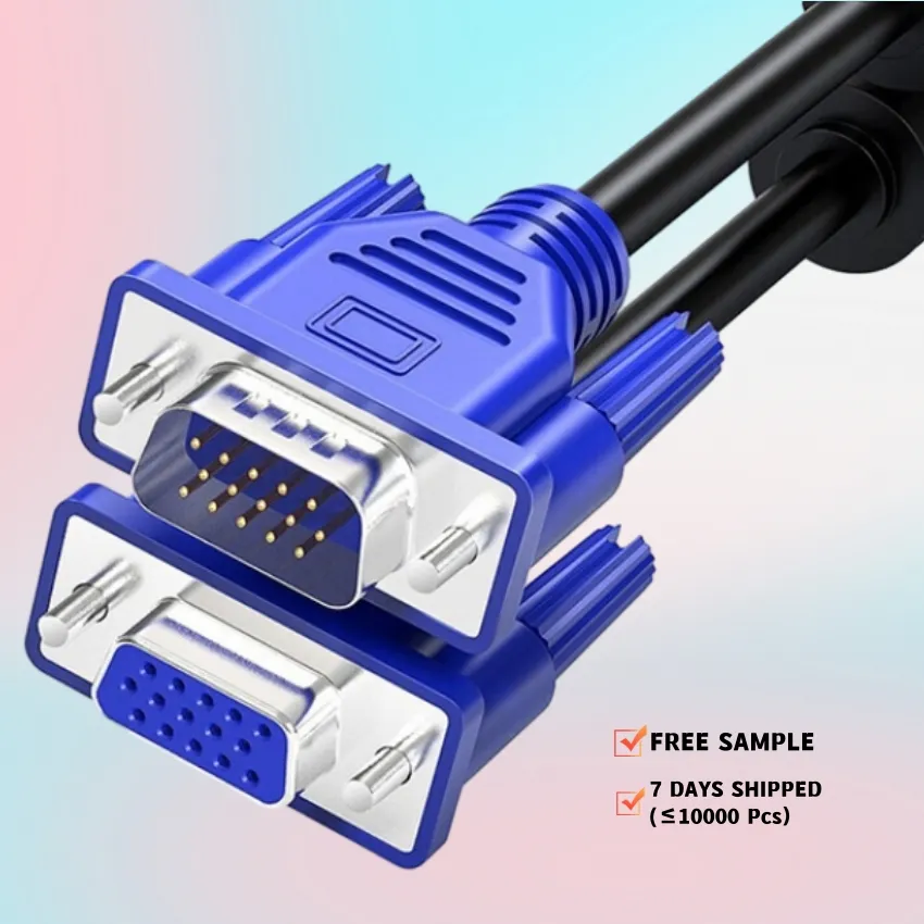 Заводская оптовая продажа высокое качество OEM 4 + 5 VGA кабель 1,5 м кабель папа-мама ODM компьютерный кабель VGA для телевизора компьютерный проектор