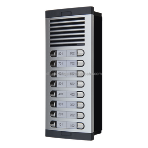 Sistema de intercomunicación para el hogar Dos cables Conexión sin polaridad Teléfonos de puerta 16 Botones de llamada Panel de entrada Blanco 4.DIN-rai Transformador - Product Image 4