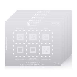 Amaoe Sửa chữa Phần BGA reballing Stencil thép tin lưới cho Android <span class=keywords><strong>Qualcomm</strong></span> qu6 <span class=keywords><strong>qsc</strong></span>/MSM CPU baseband trồng sửa chữa 0.12mm - Product Image 2