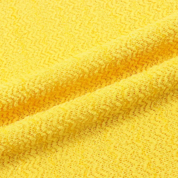 Modischer, glatt gefärbter, weicher Stoff und textiler, feiner Hacci-Stricks toff aus 100 Polyester