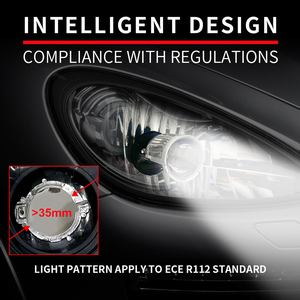 LED otomobil farı mini lens projektör 6500K süper güç 110w 25000lm led far projektör h4 arabalar için - Product Image 3