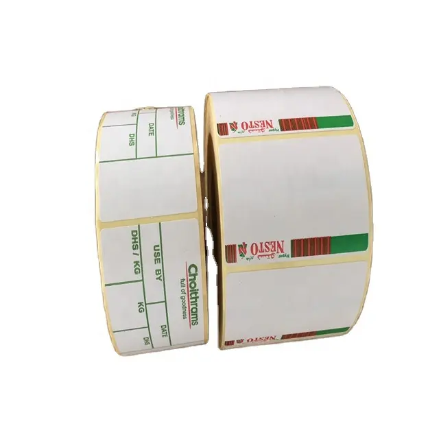 Tipo di adesivo adesivo per etichette termiche di vendita calda del rotolo di etichette termiche del produttore di Shenzhen