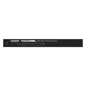 Admite 1 entrada HDMI, 1 salida de bucle HDMI y 4 salidas CAT HDMI2.0b 1X4 divisor de más de 60m
