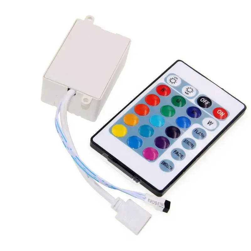 MINI intelligente IR 24 Tasten fernsteuerung DC12V Lampe dimmer kabellos RGB universell led-lampe 4 pin großhandel preis-controller