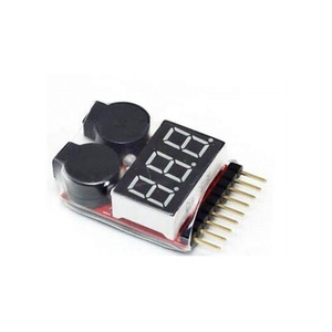 1-8S Li-ion Fe akü voltajı 2IN1 gösterge test cihazı düşük voltaj Buzzer Alarm RC araba için LED 3.7-30V çift hoparlör - Product Image 1