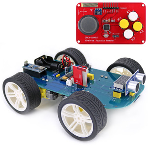 Easy-plug 4WD Wireless JoyStick 315MHz <strong>Remote</strong> <strong>Control</strong> Rubber Wheel Gear Motor Smart Car Kit w/ Tutorial <strong>for</strong> <strong>Arduino</strong> UNO R3/Nano
