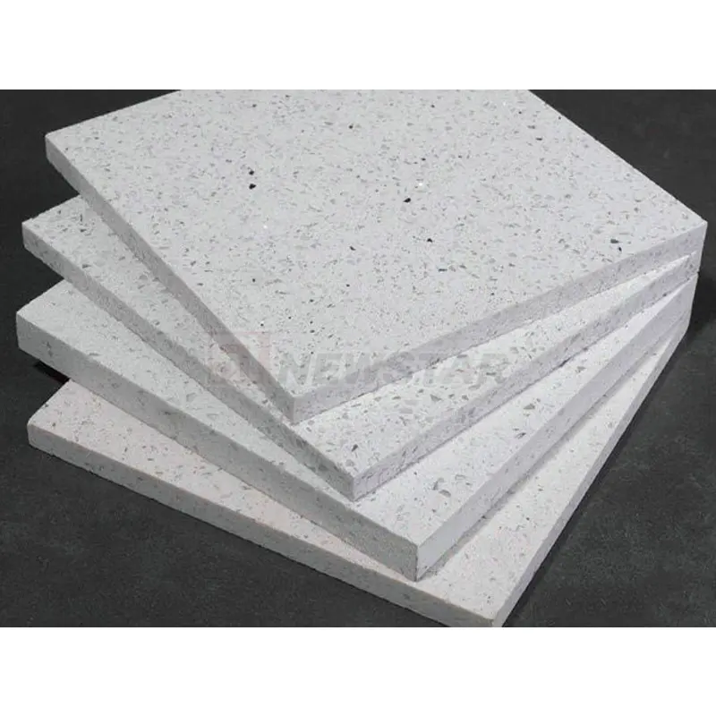 Pedra de quartzo de polimento, telha de pedra de quartzo branca, pedra de quartzo branca