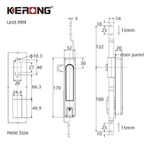 KENRONE proporciona soluciones de gestión fabrica cerradura de barra de gabinete de red grande para cajas de servidor gabinete de centro de datos - Product Image 2