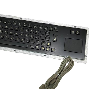 Venda quente metal teclado/pinpad/teclado numérico com preto faceplate trackball/ touchpad