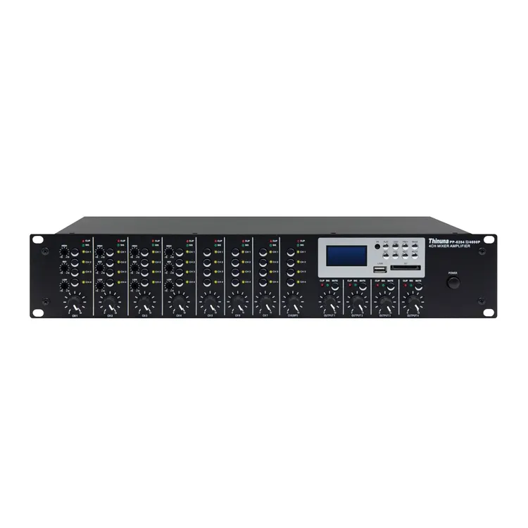 Thinuna PP-6284 II/4150P PA fundo Music System Controle de Volume Construído em BT USB SD Card 4 Zone Audio Matrix Amplificador de Potência