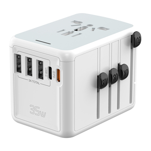 Yeni varış 3 USB portu 2 USB C portu PD 35W evrensel seyahat adaptörü adaptörü QC3.0 fonksiyonu içeren İngiltere ab abd AU ile uyumlu - Product Image 3