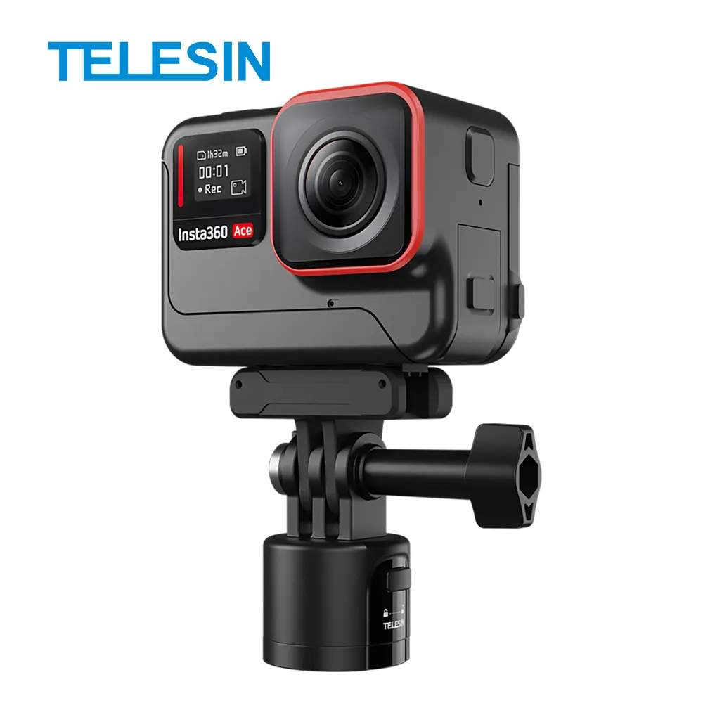Yüklemek360 Selfie sopa adaptörü için manyetik kamera hızlı yayın adaptörü Insta360 Ace & Ace pro kamera için Set