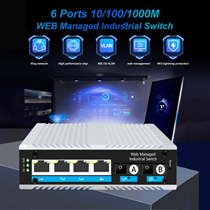 Interruttore Ethernet L2WEB a 6 porte di grado industriale per transito su rotaia singolo modalità di gestione a fibra singola con funzione SNMP - Product Image 2