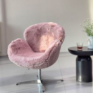 เก้าอี้โลหะหมุนได้สไตล์โมเดิร์นมินิมอล เหมาะสำหรับห้องนั่งเล่นในอพาร์ตเมนต์ พร้อมฟองน้ำยืดหยุ่นสูงเพื่อความนุ่มสบาย - Product Image 2