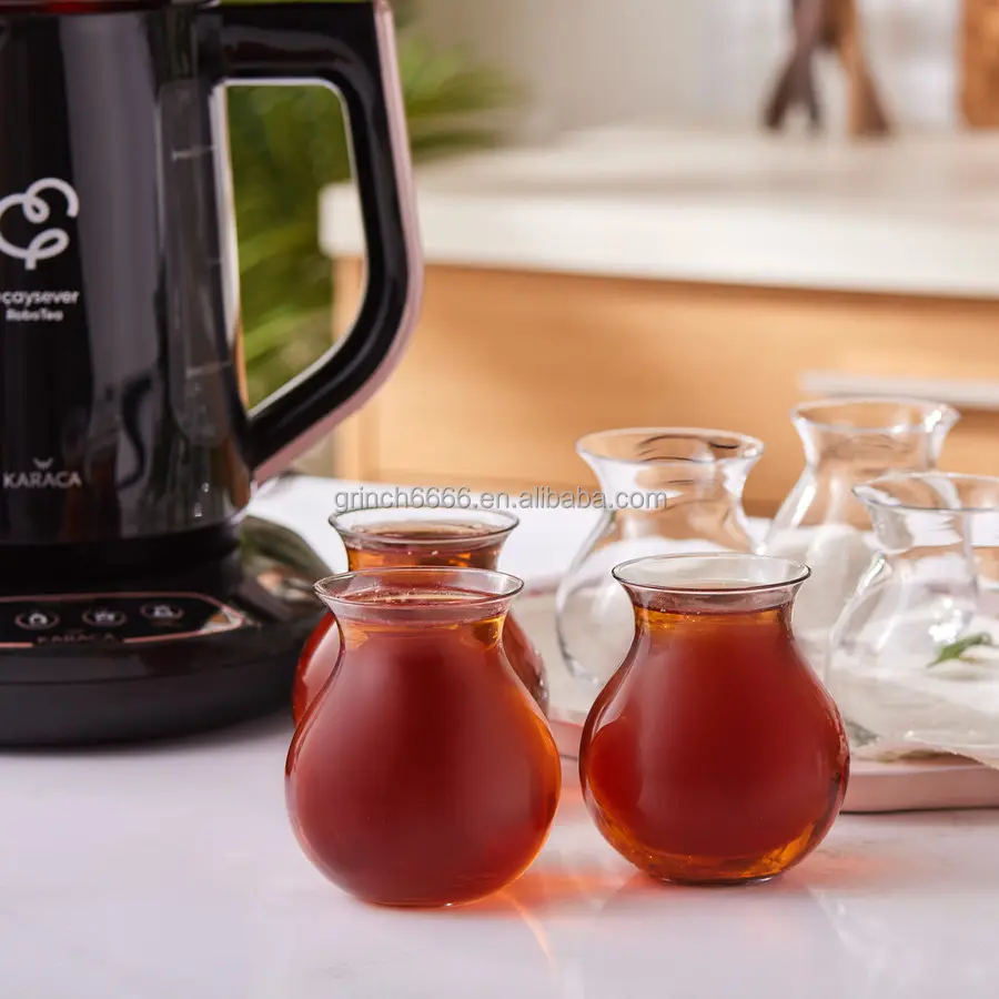 Tasse à thé turque Unique, tasses en verre transparent, cadeau refikadam, ensemble de 6 verres à thé
