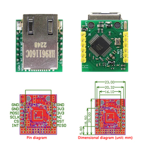 Electrónica inteligente, Chip W5500, nuevo módulo convertidor SPI a LAN/ Ethernet, TCP/IP Mod - Product Image 2
