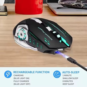 2025 Bunte RGB-Gaming-Maus 2.4G Dual Mode Silent und wiederauf ladbare Wireless-Maus Computer zubehör Wireless-Maus - Product Image 3