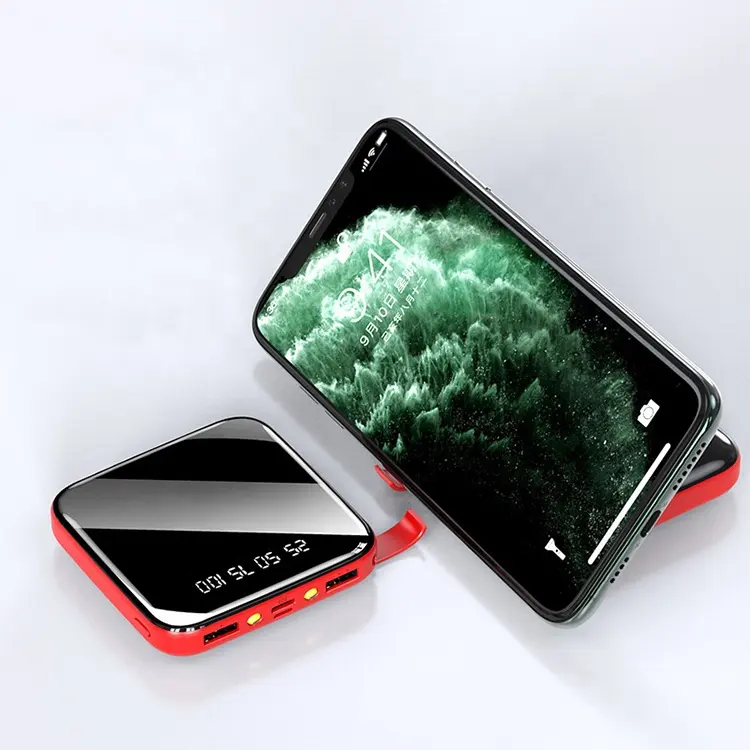 Banca portatile di Potere 20000mAh per Xiaomi Mi iPhone Samsung powerbank Pieno specchio display digitale Batteria esterna del caricatore veloce
