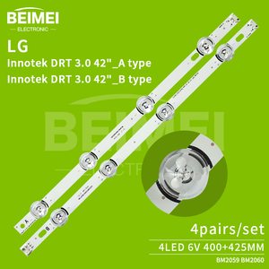 TV <strong>LED</strong> Backlight Strip LG Innotek DRT 3.0 42&quot;_A/B Type 6916L-1956B/1957B for LG 42 INCHES 4LED+4LED 6V 4pairs/set - Product Image 2