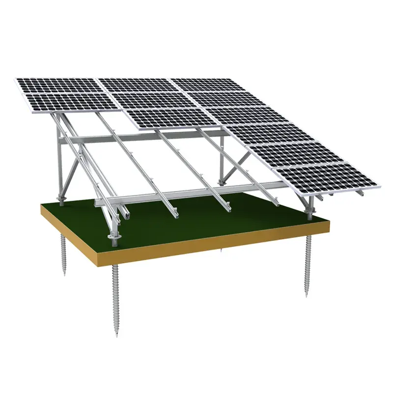 Preço de fábrica em aço carbono para montagem solar fotovoltaica, sistema solar de montagem no solo, estrutura de suporte de montagem solar