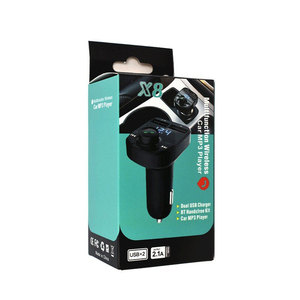 เครื่องชาร์จ V5.0ในรถยนต์ X8 3.1A การ์ดส่งสัญญาณ FM เครื่องเล่น MP3แฮนด์ฟรีที่ชาร์จแบบเร็วสำหรับโทรศัพท์ - Product Image 6
