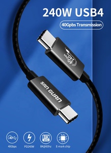 Dahili Emarker çip 8K 48V 5A PD240w USB4.0 kablosu hızlı şarj kablosu USB C C kablosu - Product Image 3