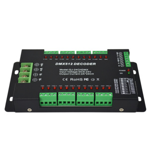 24 kanal RGB DMX512 LED Decoder mit Anzeige licht control single oder RGB lampen für adversting modul
