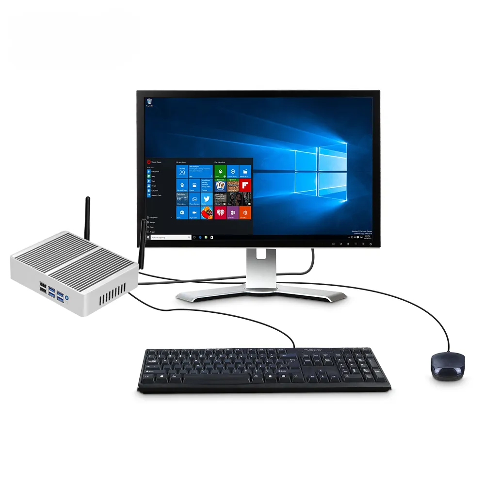 Core I3 i5 i7 Oficina Hogar Computadora de escritorio Sin ventilador Barebone Mini PC para estudiantes de negocios Centro de llamadas