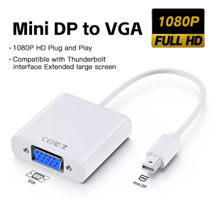 迷你迅雷至VGA转换器1080p迷你显示端口迷你DP至VGA电缆适配器，适用于MacBook Air Pro的高清电视 - Product Image 2