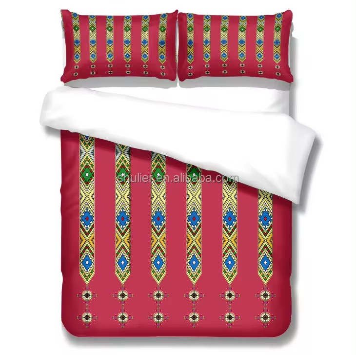 1A013 3 pcs(2 pillow covers and 1 quilt cover)