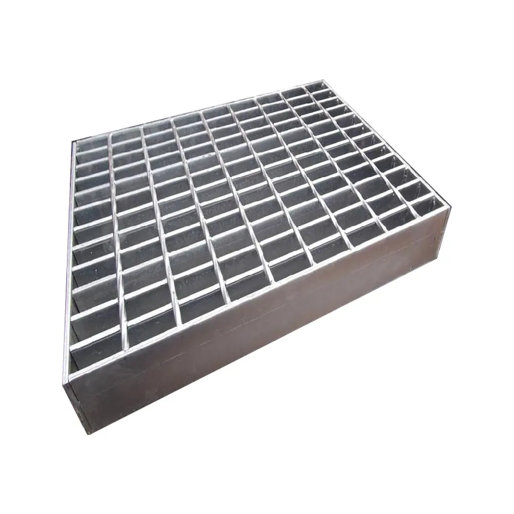 Caillebotis en acier inoxydable 304/grille en acier de drainage 25x5mm/caillebotis en acier de type plat à extrémité ouverte 1m x 6m