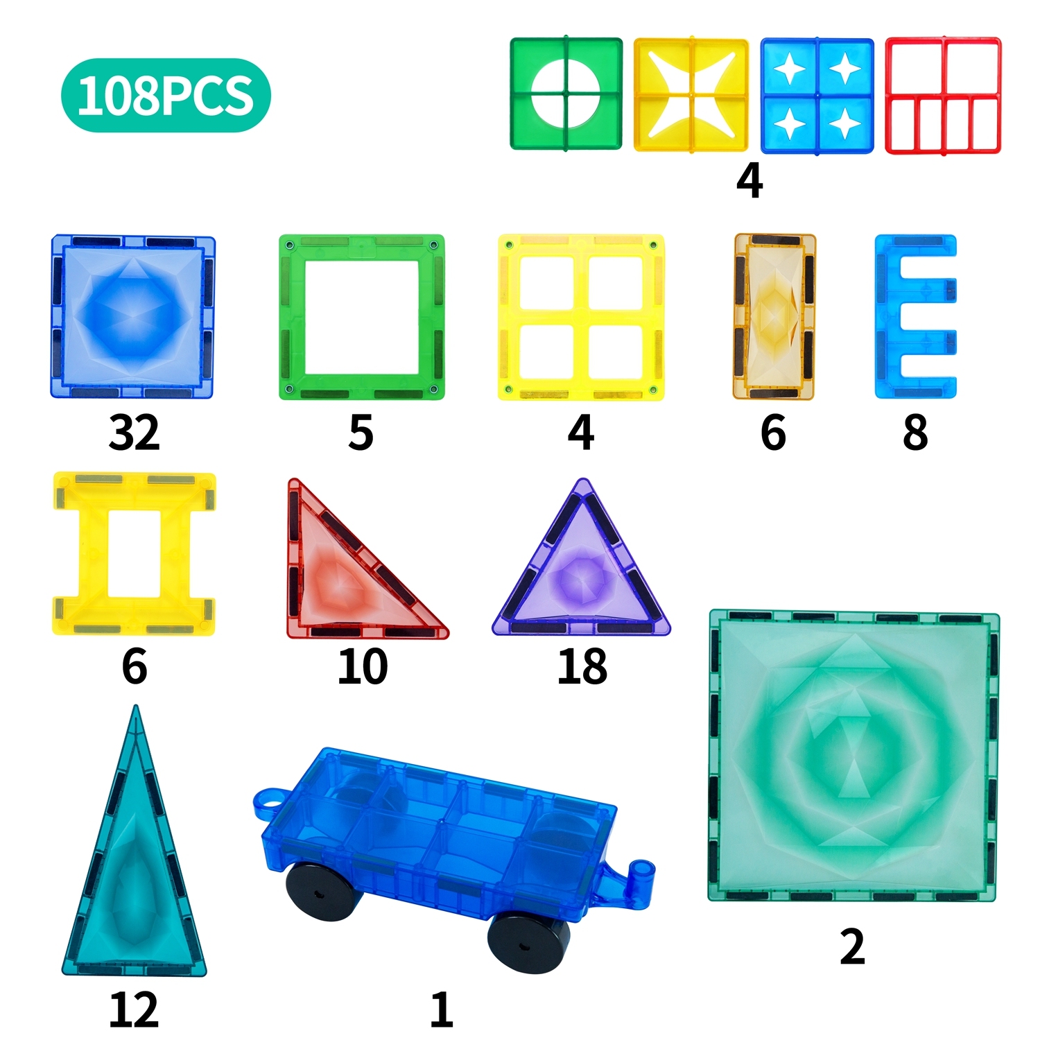 Gemstone-108pcs