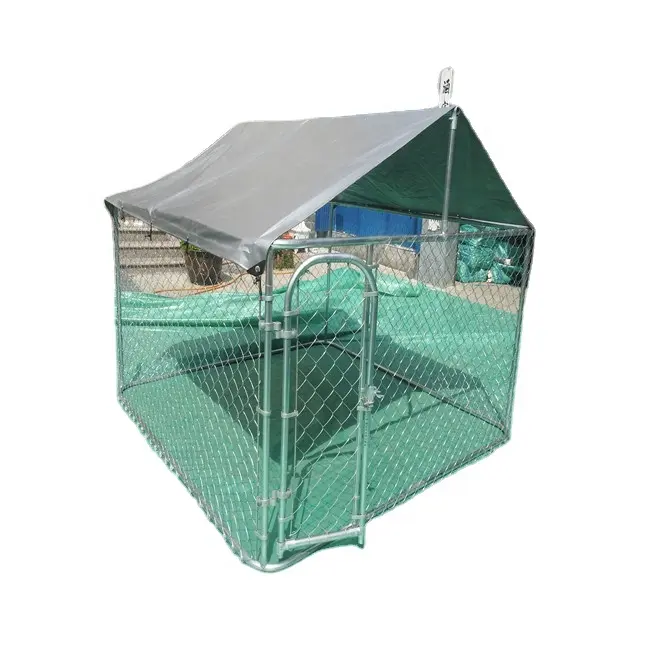 Custom logo galvanized dog cage large dog kennel