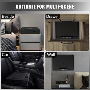 Hộp két sắt bằng thép có mã vân tay, chìa khóa, thanh đẩy kéo, tính năng chống trộm và giảm tiếng ồn - Product Image 2