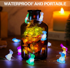 3Pack <strong>LED</strong> Easter <strong>String</strong> <strong>Lights</strong> 10 ft 30 <strong>LED</strong> Easter Rabbit Bunny <strong>Lights</strong> <strong>with</strong> Remote <strong>Timer</strong> 20 <strong>LED</strong> Easter Eggs <strong>String</strong> <strong>Lights</strong> - Product Image 6
