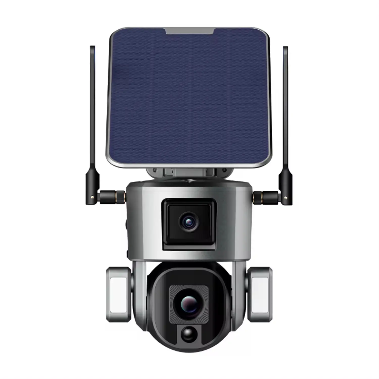 Câmera solar Ptz para uso ao ar livre, câmera com bateria de segurança inteligente, áudio bidirecional, sensores duplos de alta definição, venda imperdível