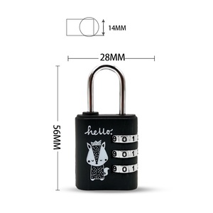 Ingrosso su misura 3 cifre numero codice in lega di zinco sicurezza viaggio sicuro blocco bagagli Mini borsa con Password lucchetto - Product Image 5