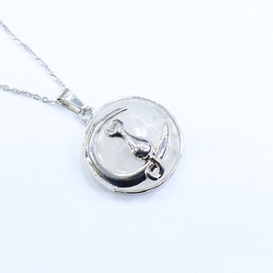 2024 New Romantic Cat <strong>Pendant</strong> Ornaments Semi-Precious Natural Rock Crystal <strong>Moon</strong> for Cartoon Lover <strong>Jewelry</strong> Accessories - Product Image 2