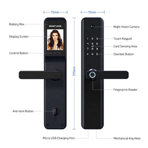 Smart Home Custom Voice Lock <strong>App</strong> Fingerprint Gate Digital Lock with Eye <strong>Scan</strong> - Product Image 6